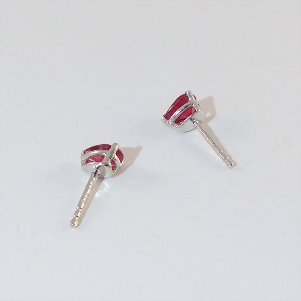 Ruby Natural Gemstone Earrings 1 Carat tw - Picture 6 of 6
